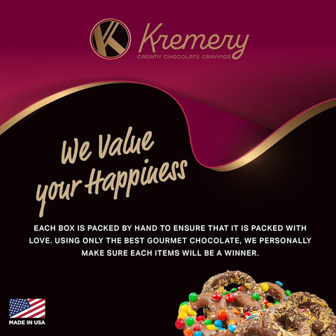 Creamy Chocolate Cravings -  Chocolate Covered Pretzel Twists Gift Basket, in Confetti Tower (12 Pretzels, Assorted Sweet Toppings)