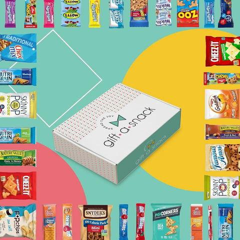 Healthy Snack Box Care Package + Greeting Card (40 Count) 