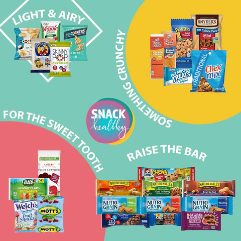 Healthy Snack Box Care Package + Greeting Card (50 Count)