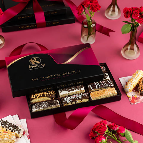 Creamy Chocolate Cravings -  Chocolate Covered Biscotti Cookies Gift Basket, in Elegant Gift Box (12 Biscotties, Assorted Sweet Toppings)