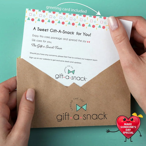 Healthy Snack Box Care Package + Greeting Card (50 Count)