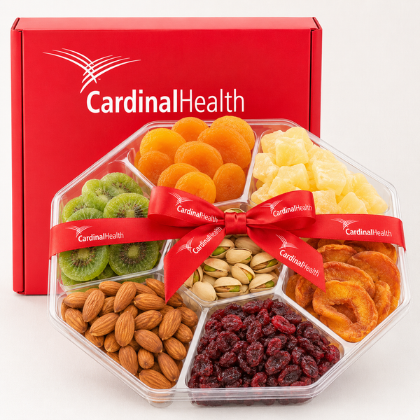7 Sectional Gift Tray Containing Assortments of Dried Fruit & Mixed Nuts