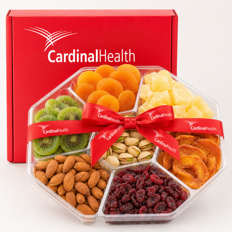 7 Sectional Gift Tray Containing Assortments of Dried Fruit & Mixed Nuts