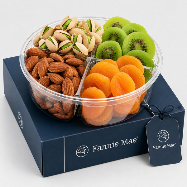 4 Sectional Gift Tray Containing Assortments of Dried Fruit & Mixed Nuts