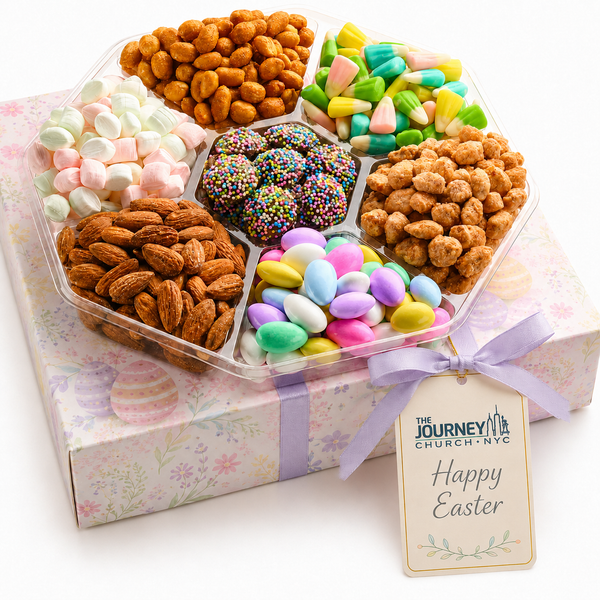 7 Sectional Gift Tray Containing Assortments of Candies & Mixed Nuts